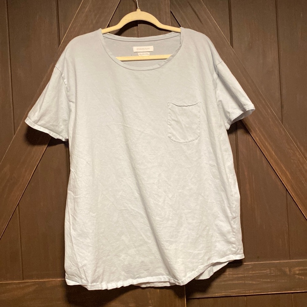 Standard/Cloth XXL light blue pocketed t-shirt